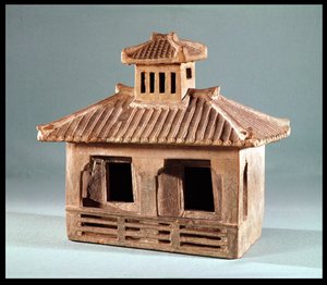 نموذج جنائزي لمنزل أسرة هان (206 ق.م - 220 م) (الطين)