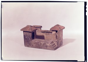 نموذج جنائزي لمنزل ، أسرة هان (الطين)