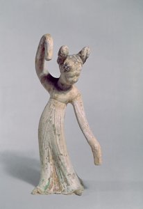 تمثال جنائزي لراقصة سلالة تانغ (618-907)