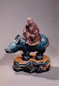 لاو تزو (c.604-531 قبل الميلاد) على سلالة بافالو ، تشينغ (السيراميك)