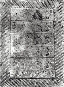 طوب جنائزي مختوم ، سلالة هان (206 ق.م - 220 م) (الطين) بواسطة المدرسة الصينية المدرسة الصينية