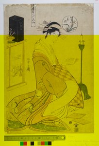 محاسن البيوت الخضراء مثل الشعراء الستة (سيرو بيجين روكاسين). حوالي 1794-1795 (طباعة خشبية على ورق) بواسطة تشوبونساي إيسي
