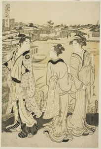 Ono no Komachi at Seki Temple ، من سلسلة The Fashionable Seven Komachi (Furyu nana Komachi) بواسطة تشوبونساي إيسي