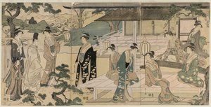 فصل ماتسوكازي من حكاية جينجي (من سلسلة حكاية جينجي في فستان أنيق وعصري) بواسطة Chobunsai Eishi