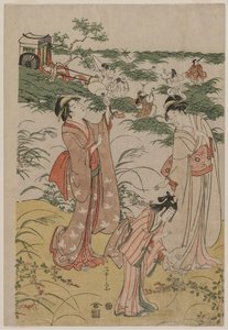 النساء يلاحقون الصراصير في مور الخريف ، أوائل 1790. بواسطة تشوبونساي إيسي