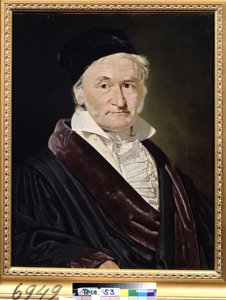 "" Portrait ducientifique allemand Karl (Carl) Friedrich Gauss (1777-1855) "" (صورة لعالم الرياضيات والفلك والفيزيائي كارل فريدريش جاوس (1777-1855)) بينتور دي كريستيان ألبريشت جنسن (1792-1870) 1840 ديم. 66x52 سم متحف بوشكين ، م