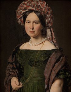 كاثرين جنسن ، ني لورينزن ، زوجة الفنانين الذين يرتدون عمامة ، 1842-1843