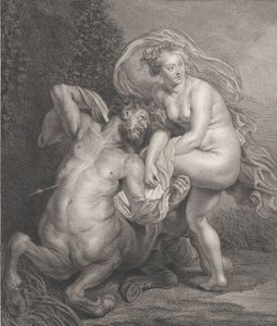 Deianeira يتلقى سترة مسمومة من Nessus ، وسقوط القنطور الجريح إلى ... ، 1778. بواسطة كريستيان جوتفريد شولز