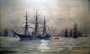 الولايات الكونفدرالية Cruiser Shenandoah في ميناء ملبورن ، أستراليا ، 1865 ، c.1865 بواسطة كريستيان بولسن