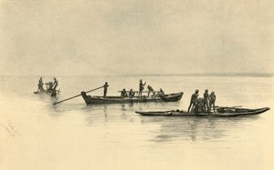 قوارب الصيد ، سيلان ، 1898. بواسطة كريستيان فيلهلم أليرز