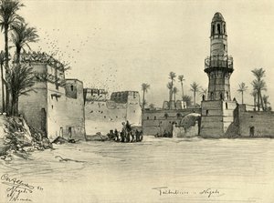 منازل في نجادا ، مصر ، 1898. بواسطة كريستيان فيلهلم أليرز
