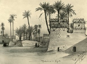 منازل في نجادا ، مصر ، 1898. بواسطة كريستيان فيلهلم أليرز
