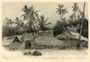 Kampong بالقرب من Jomblang ، Semarang ، Java ، 1898. بواسطة كريستيان فيلهلم أليرز
