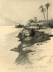 على ضفاف النيل في دندرة ، مصر ، 1898. بواسطة كريستيان فيلهلم أليرز
