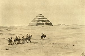 هرم زوسر في سقارة ، بالقرب من القاهرة ، مصر ، 1898. بواسطة كريستيان فيلهلم أليرز