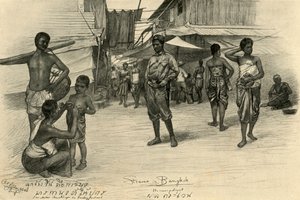 مشهد من الشارع ، بانكوك ، سيام ، 1898. بواسطة كريستيان فيلهلم أليرز