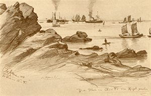 الطرق في Chefoo شوهدت من التلال ، الصين ، 1898. بواسطة كريستيان فيلهلم أليرز