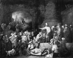 المسيح شفاء المرضى 1742. بواسطة كريستيان فيلهلم إرنست ديتريش