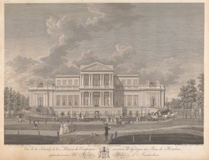 Welgelegen: منظر لواجهة المنزل الريفي المسمى Welgelegen في Harlem Wood ، الذي ينتمي إلى السيد Henry Hope of Amsterdam