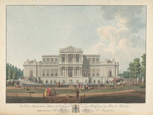 Welgelegen: منظر لواجهة المنزل الريفي المسمى Welgelegen في Harlem Wood ، الذي ينتمي إلى السيد Henry Hope of Amsterdam