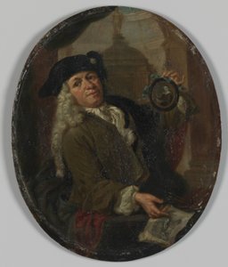 صورة لأرنود فان هالين (1673-1732). رسام وصانع طباعة وشاعر وجامع في أمستردام بواسطة كريستوفل لوبينيتسكي (نسخ بعد)