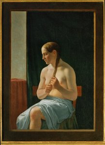 الجلوس عارياً (الرسم على القماش)