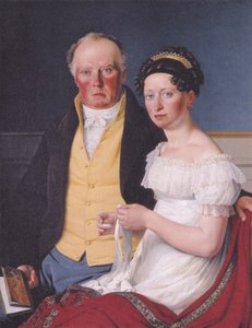 دنماركية  Greve Preben Preben Bille-Brahe og hans hans anden hustru Johanne Caroline, født Falbe صورة مزدوجة للكونت بريبين بيلي براهي وزوجته الثانية يوهان كارولين، ني فالبي بواسطة كريستوفر فيلهلم إكرسبيرج