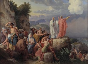 الإسرائيليون يستريحون بعد عبور البحر الأحمر ، 1816. بواسطة كريستوفر فيلهلم إكرسبيرج
