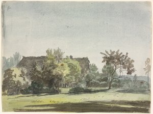 مزرعة خلف الأشجار ، ح. 1790.