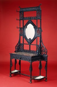منصة من الحديد الزهر Coalbrookdale (الحديد الزهر والرخام والمرايا) بواسطة كريستوفر دريسر
