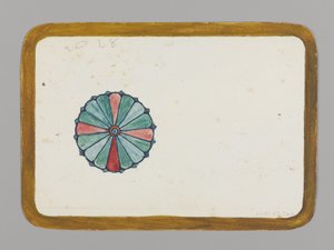 أقحوان منمق (بالعكس) ، c.1880 (مرحاض ، حبر أسود ، وطلاء معدني فوق الجرافيت على مخزون بطاقات رفيع جدًا) بواسطة كريستوفر جرانت لا فارج