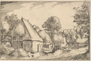Farmyard ، اللوحة 5 من مدن Regiunculae والعديد من دوقية برابانت ، كاليفورنيا. 1610.