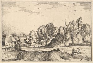 الطريق إلى القرية ، اللوحة 19 من مدن Regiunculae والعديد من دوقية برابانت ، كاليفورنيا. 1610.