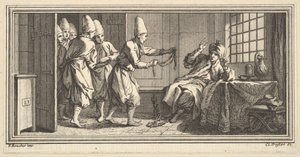 إحضار الحبل إلى السجين ، 1746-47. بواسطة كلود أوغستين دوفلوس