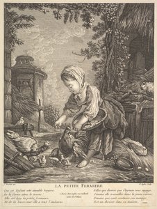 فتاة المزرعة الصغيرة ، كاليفورنيا. 1753. بواسطة كلود أوغستين دوفلوس