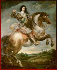 صورة الفروسية للويس الثالث عشر (1601-1643) لوحة لكلود ديرويه (1588-1662) القرن السابع عشر صن. 3،13 × 2،40 م