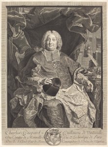 نيافة الكاردينال شارل غاسبار غيوم دو فينتيميليا دو لوك ، رئيس أساقفة باريس بواسطة Claude Drevet after Hyacinthe Rigaud