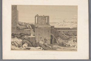 Gezicht op de Akropolis van Athene أكروبوليس أثينا (العنوان على الكائن) مناظر لأشهر مواقع اليونان القديمة (...] (عنوان المسلسل) بواسطة كلود فيليكس تيودور كارويل ديليغني