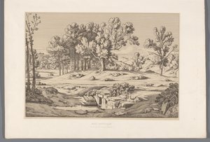 Landschap met gezicht op de berg Pentelikon Pentelic Mountain (العنوان على الكائن) مناظر لأشهر المواقع في اليونان القديمة (...) (عنوان السلسلة) بواسطة كلود فيليكس تيودور كارويل ديليغني