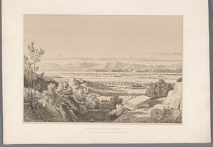 اجتمع Landschap مع أطلال zicht op van Korinth سهل وخليج كورينث (العنوان على الكائن) مناظر لأشهر مواقع اليونان القديمة (...] (عنوان المسلسل) بواسطة كلود فيليكس تيودور كارويل ديليغني