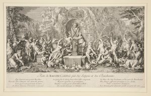 عيد BACCHUS ، الذي يحتفل به الساتير والباشانتس بواسطة كلود جيلو