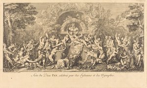 Feste du Dieu Pan ، celebree par des Sylvains et des Nymphes (Feast of the God Pan الذي يحتفل به السيلفان والحوريات) بواسطة كلود جيلو