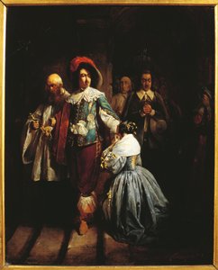 تشارلز الأول ملك إنجلترا (1600-1649) يقود إلى الموت. (زيت على قماش) بواسطة كلود جاكوند
