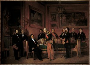 يقدم مجلس الوزراء في قصر التويلري ، ماريشال سولت ، إلى لويس فيليب الأول (1773-1850) قانون الوصاية في 15 أغسطس بواسطة كلود جاكوند