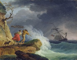 مشهد ساحلي في عاصفة ، 1782