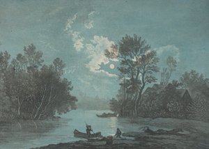 الصيادين بواسطة ضوء القمر ، كاليفورنيا. 1750-1800. بواسطة كلود جوزيف فيرنيه