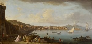 نابولي ، منظر للخليج من الجنوب ، حوالي عام 1742 (زيت على قماش) بواسطة كلود جوزيف فيرنيه