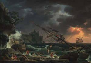 حطام السفينة 1772. بواسطة كلود جوزيف فيرنيه