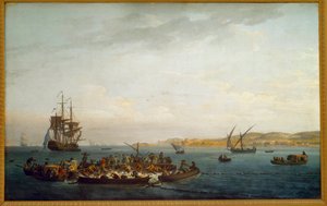 صيد التونة. رسم جوزيف فيرنيه (1714-1789) القرن الثامن عشر ، باريس ، متحف مارين بواسطة كلود جوزيف فيرنيه
