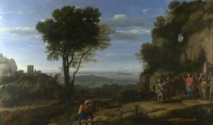 المناظر الطبيعية مع ديفيد في كهف عدلام ، 1658 بواسطة كلود لورين